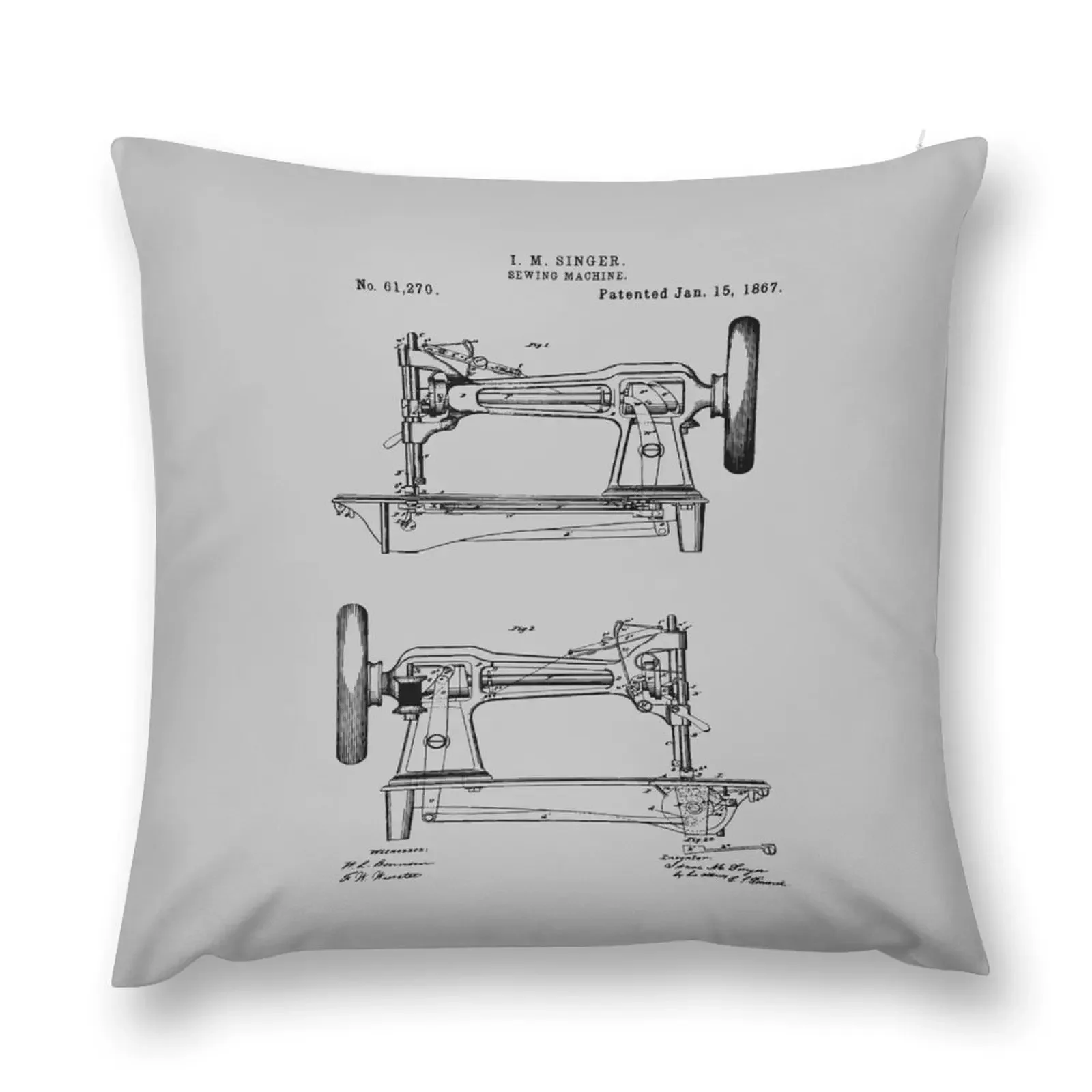 Певица швейная машина патентный принт 1837 наволочка рождественские наволочки