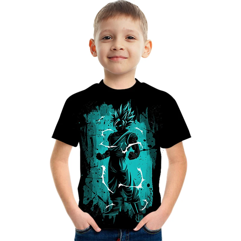 

Kids Boys T-shirt Baby Short Sleeve Anime Tops Children Summer Print 3D Sweatshirt 4-14 Years Boy Girl Fashion Casual T Shirts