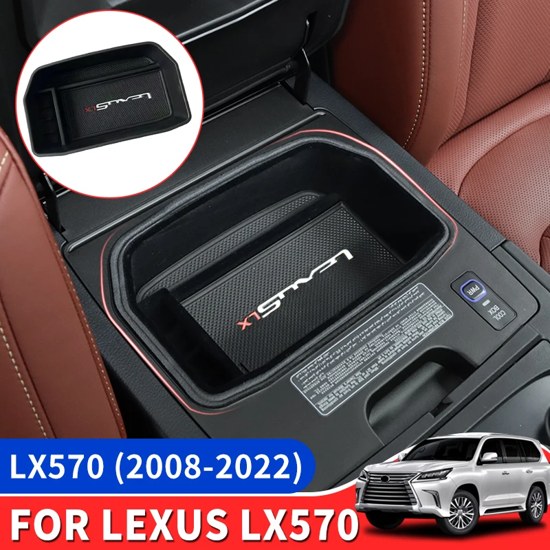 For 2008-2022 Lexus LX570 Central Storage Box Modification Accessories LX 570 Storage Bracket Tray Refrigerator Partition 2021