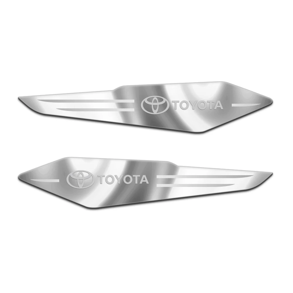 

2 шт. автомобильный Стайлинг 3D светоотражающая металлическая наклейка на крыло для Toyota Corolla Camry Rav4 Yaris Hilux Harrier TRD Auris Prius
