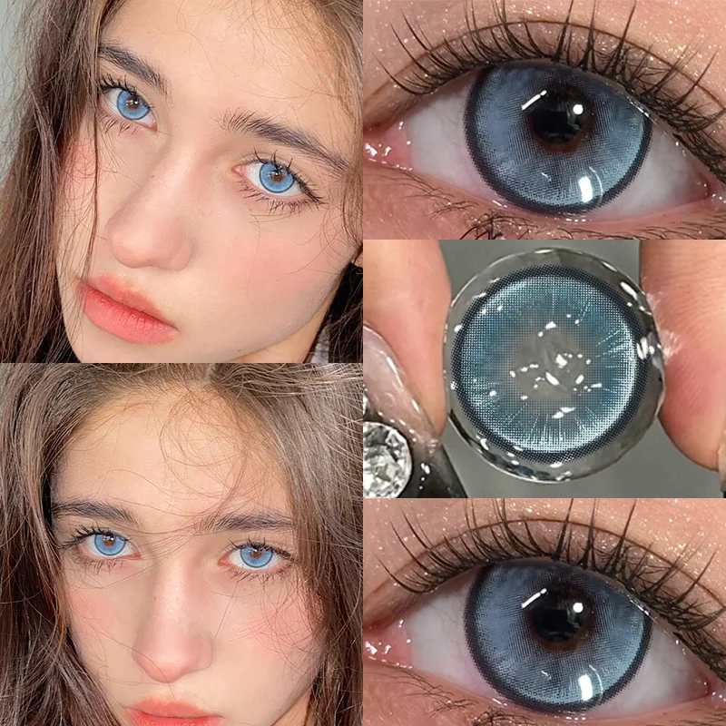 DUOXIU 1 пара корейские цветные контактные линзы для глаз зеленые натуральные серые