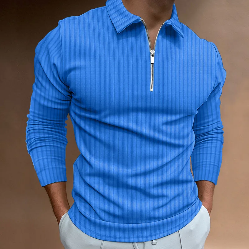 

High End Cotton Designer New Fashion Brand Polo Shirt Men 2022 Europe America Top Quality Casual Long Sleeve Tops Men Clothes