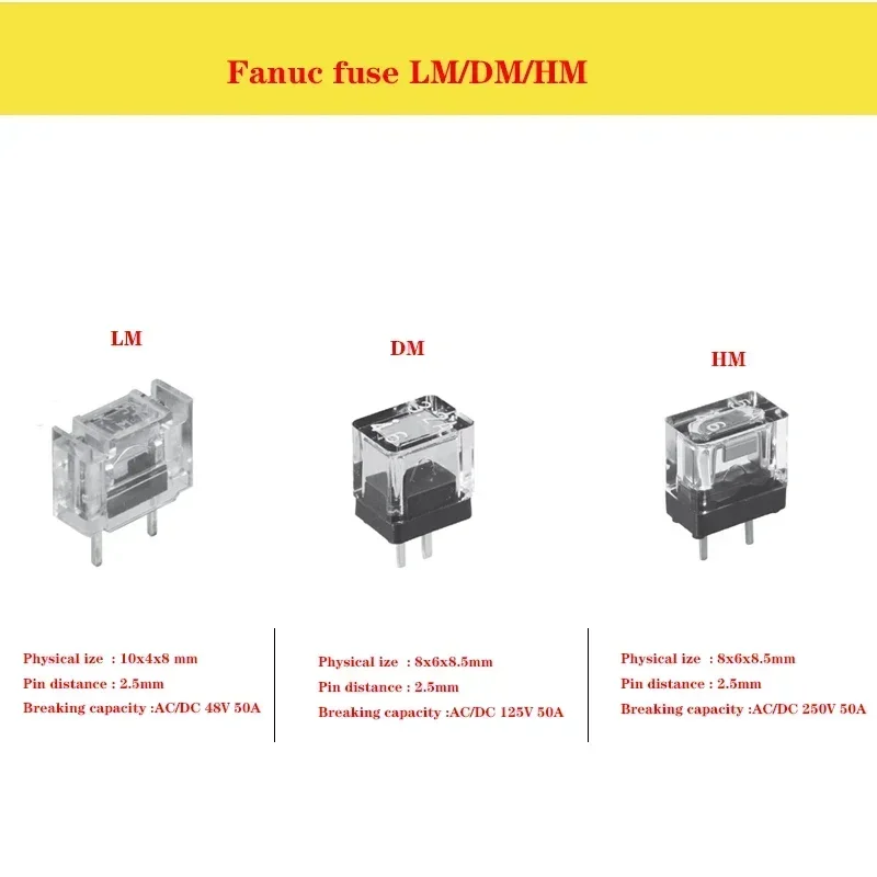 10 штук/DM03 DM05 DM10 DM16 DM20 DM32 Fanuc Micro fusibles radials