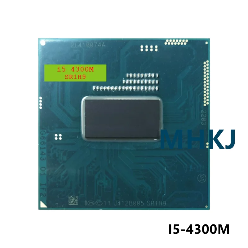 Процессор Intel Core I5-4300M SR1H9, процессор i5 4300M для ноутбука, Разъем G3 rPGA946B, подходит для чипсета HM86/HM87