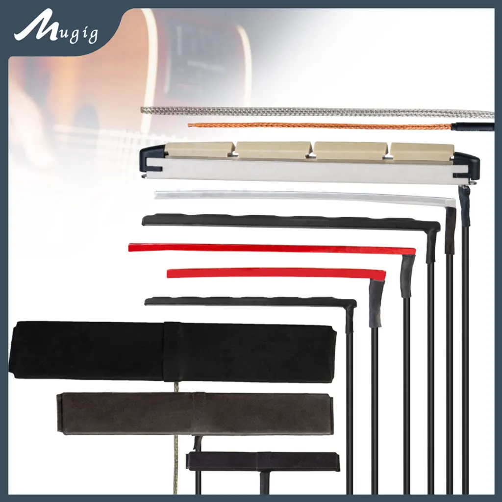

Mugig 5PCS Bridge Saddle Rod Piezo High Sensitive Under-Saddle Passive Piezo Pickup For Guitar Ukulele Bass Violin Cello