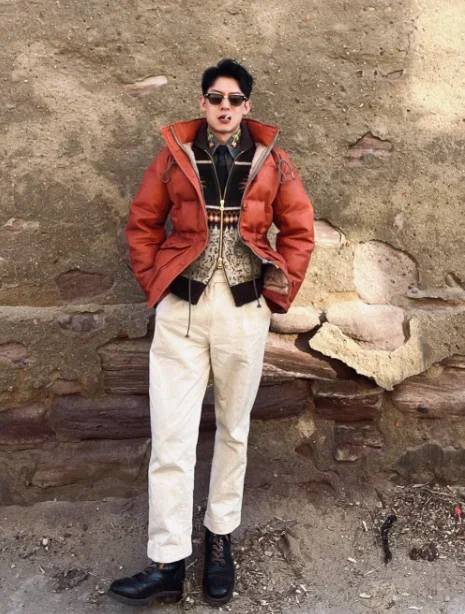 CD2375 Red Tornado большой размер супер теплая мужская куртка из натуральной коровьей