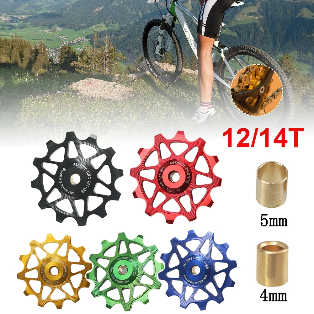 

High quality MTB Road Bike 12T/14T Rear Derailleu Jockey Wheel Ceramic Bearing Guide Wheel Pulley Roller For Shimano Sram GX XX1