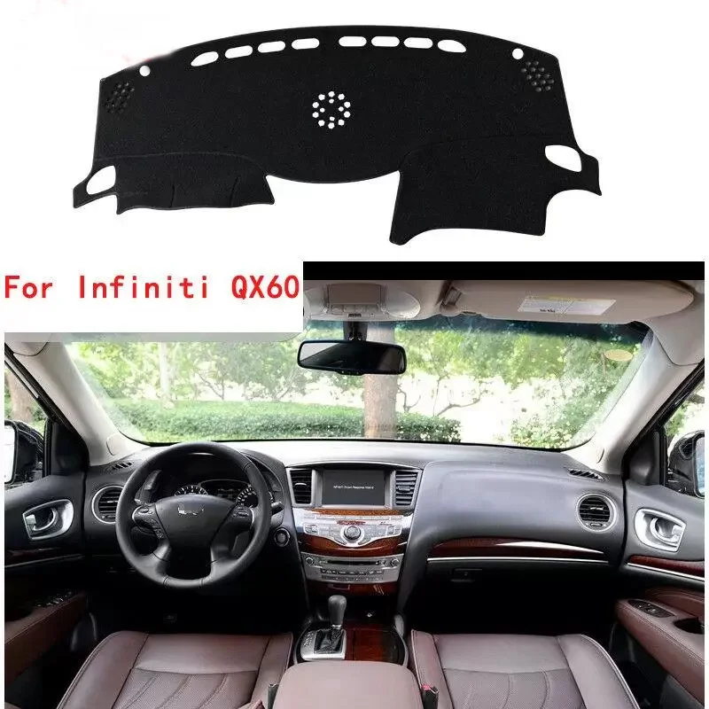 

for Infiniti QX60 Dashboard Cover Sunshade Protector Non-slip Flannel Dash Mat Car Accessories