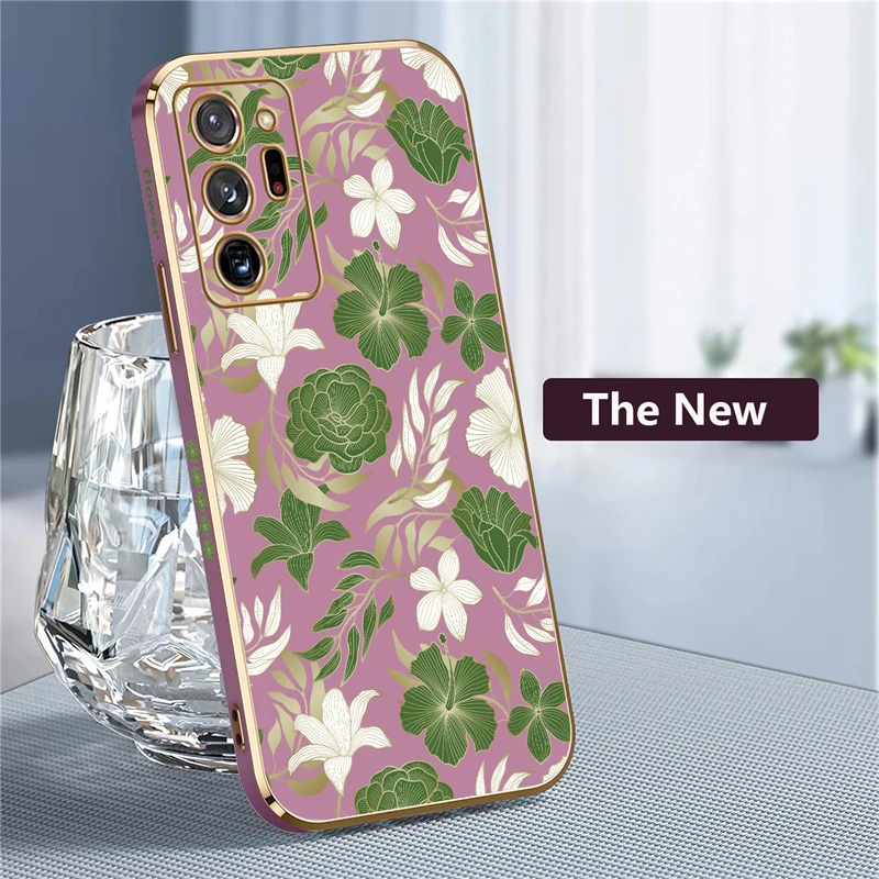 Чехол с цветочным рисунком для Samsung Galaxy Note 20 Ultra 10 Plus Lite 8 9 J4 J7 Pro M54 M14 M62 M53 M33 M32