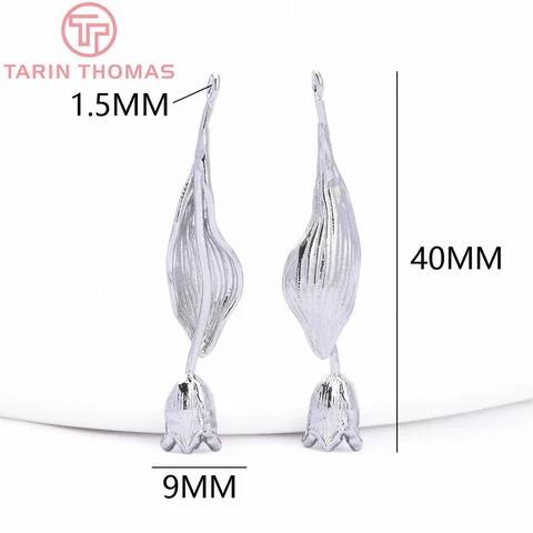 TARIN THOMAS Латунные золотые шармы в форме цветка 4 шт