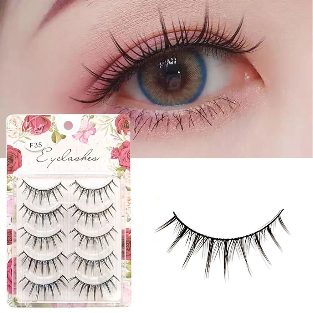

Long Lasting Dance Performance Cosplay Thick False Eyelashes 3D Lash Extension Eye Makeup Tool Cross False Eyelashes