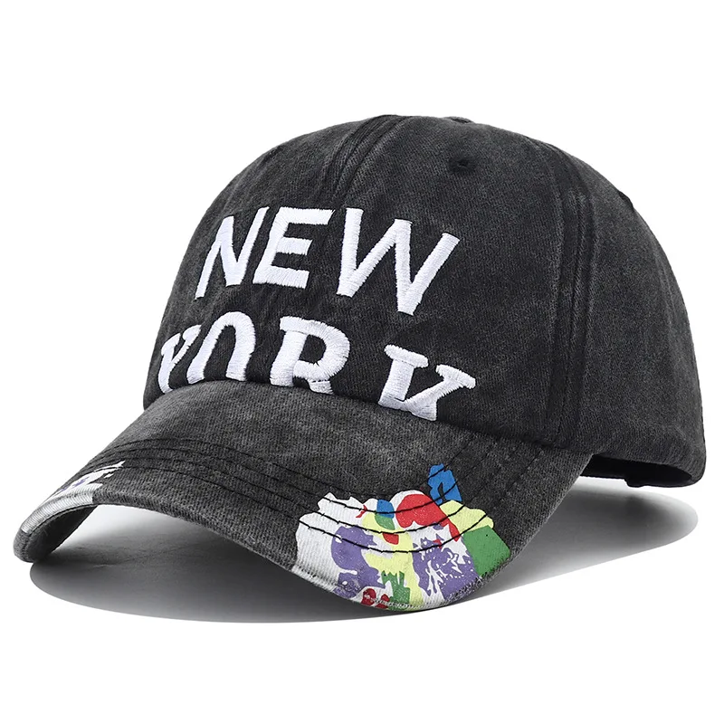 

2023 New Designer Embrodiery Letter Baseball Cap Man Vintage Black Snapback Hat Hip Hop New York Caps for Women Men Gorras F2902