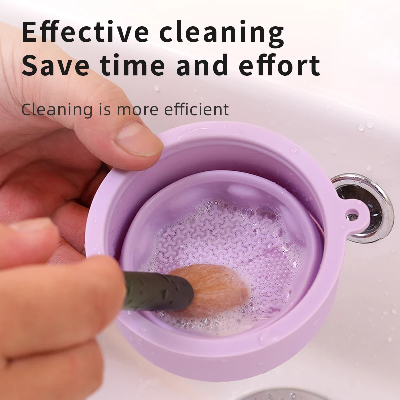 Многофункциональный Силиконовый Складной Очиститель Кистей Для Макияжа Блюдо