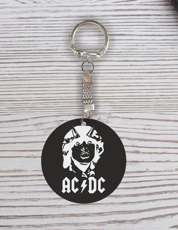 Брелок с гравировкой AC/DC Эй-си/ди-си №25 | Украшения и аксессуары