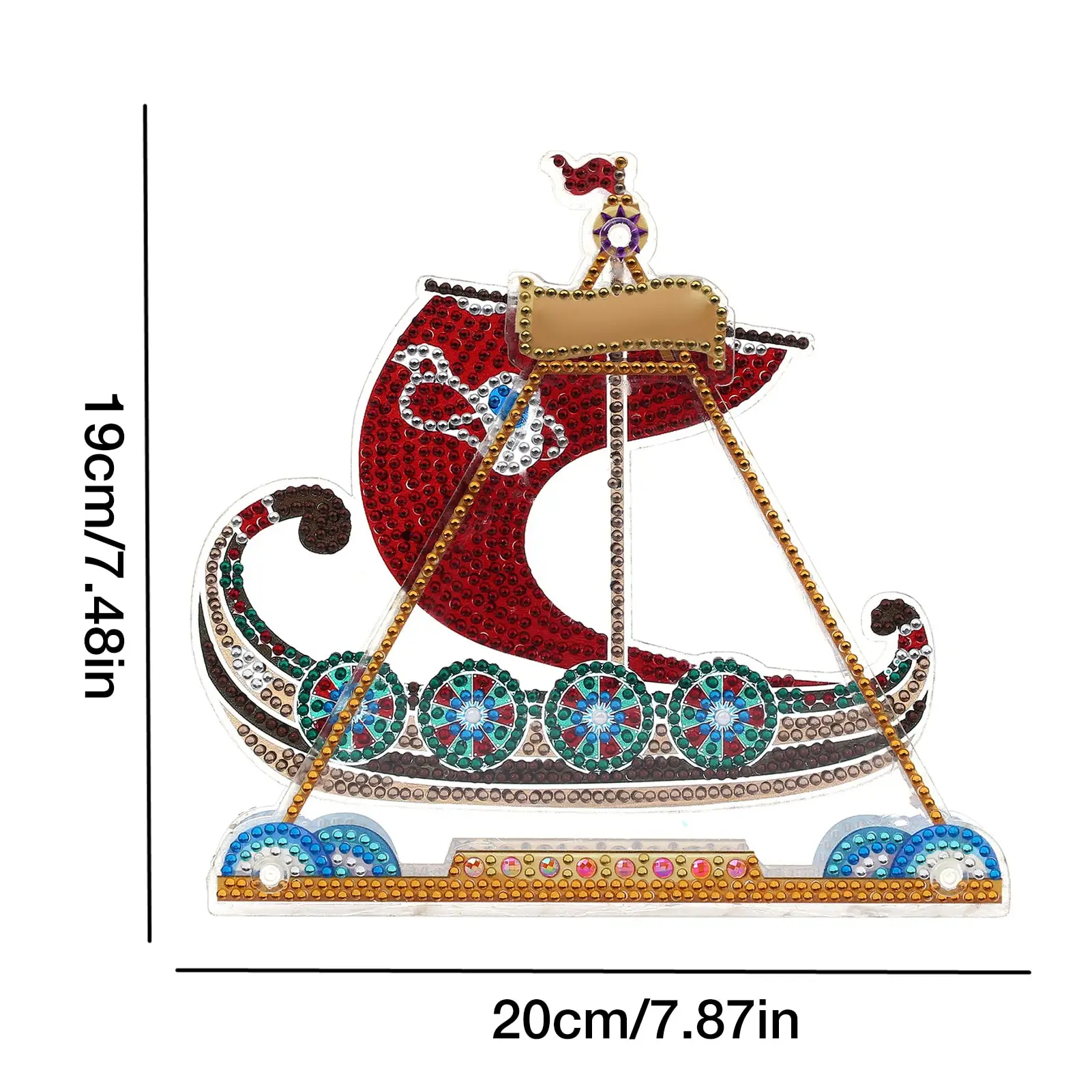 Diamond Art Kit For Kids And Beginners 5 D Pirate Ship Includes Acrylic Drawing Board Toolkit | Дом и сад