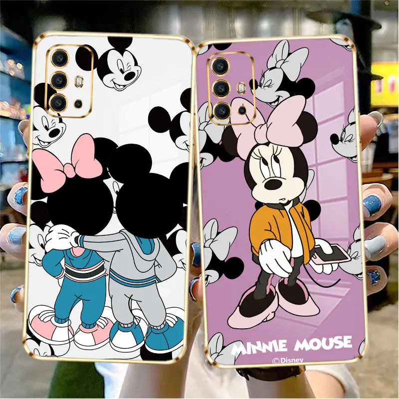 

Minnie Mickey Mouse Together Forever Plating Case For Motorola G30 G40 G50 G60 E6s E7 E7i G8 G9 Play Power Lite G Stylus Edge 20