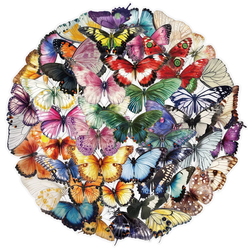 

Графические наклейки-бабочки 50 шт