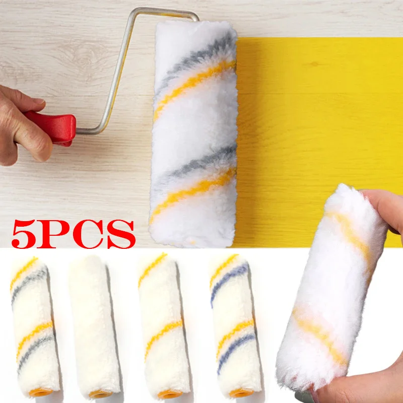 

1/5pcs Mini Paint Brush Paint Edger Roller Brush Multifunctional Roller Table Wall Treatments Decorating Brush Home Decor Tool