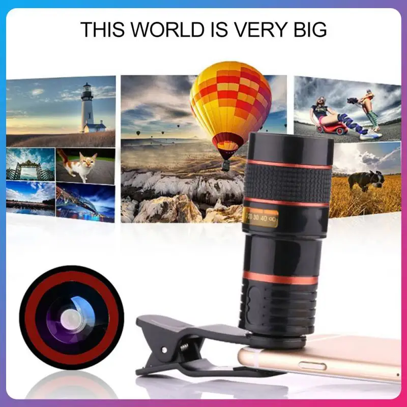 

HD 8x/12x Optical Telescope Camera Lens Zoom Clip-on For Mobile Phone Universal Smartphone Camera Lens For IPhone Huawei