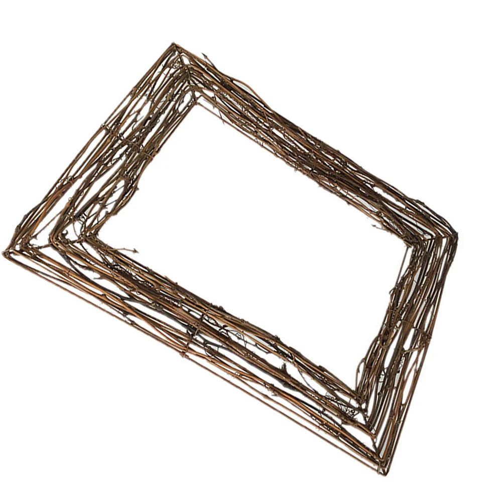 

Rattan Natural Wreath Flower Base Twig Craft Christmas Outdoor Decorations Decorative Floral Rustic Wedding