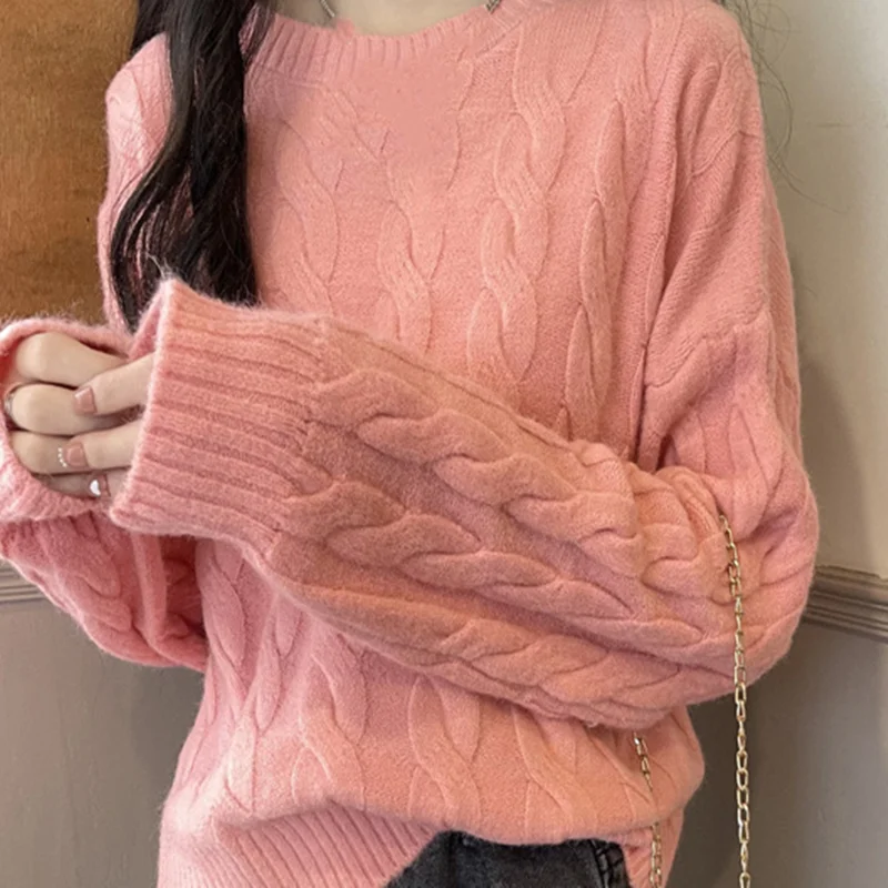 

2021 Autumn/winter high quality long sleeve sweater in solid color for women