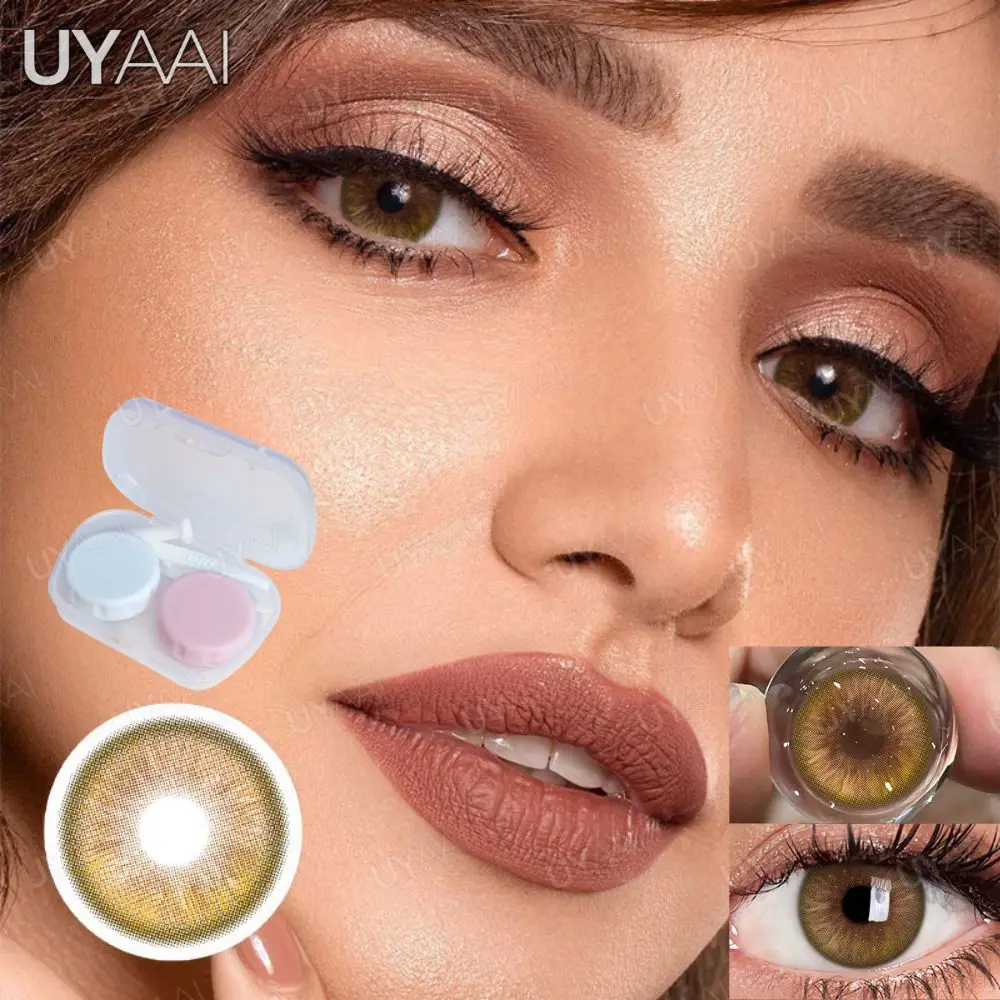 UYAAI 2024 Летний Новый Стиль туманная Роза серия 14 2 мм цветные контактные линзы