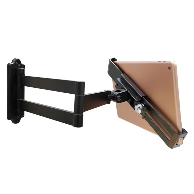

2021 trending products 7-13 inch security anti-theft Retractable tablet wall mount stand with lock