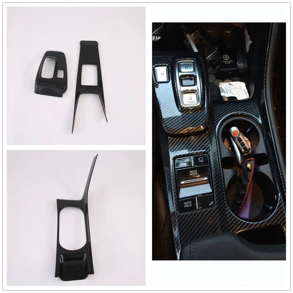 

Аксессуары для Hyundai Sonata DN8 2020-2022, центральная консоль из углеродного волокна, панель переключения передач, передняя подставка для воды, отдел...