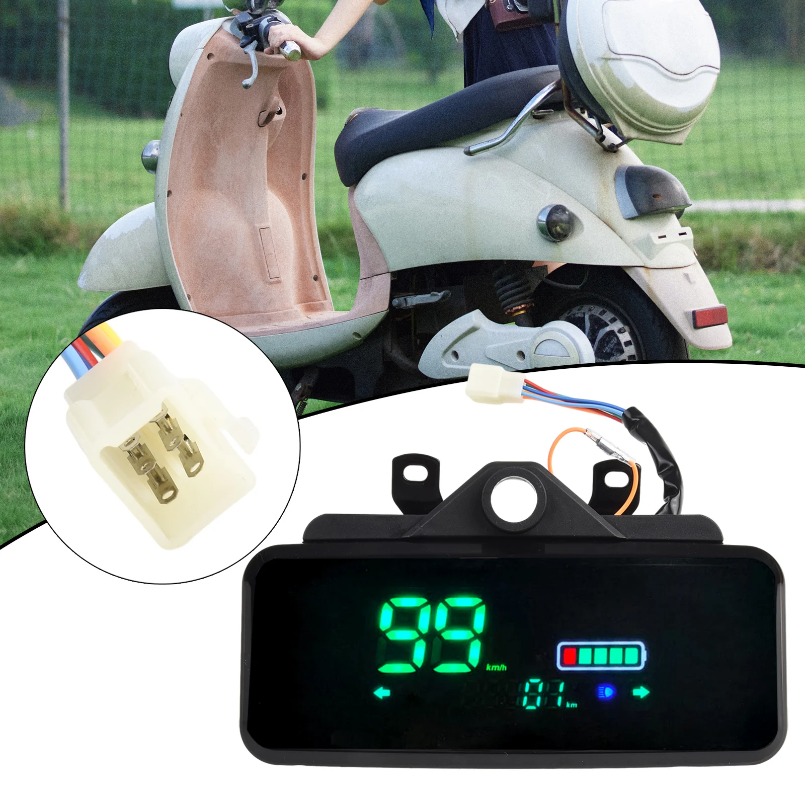 Электрический велосипед ЖК-цифровой дисплей панель спидометра двигателя 48-72 В