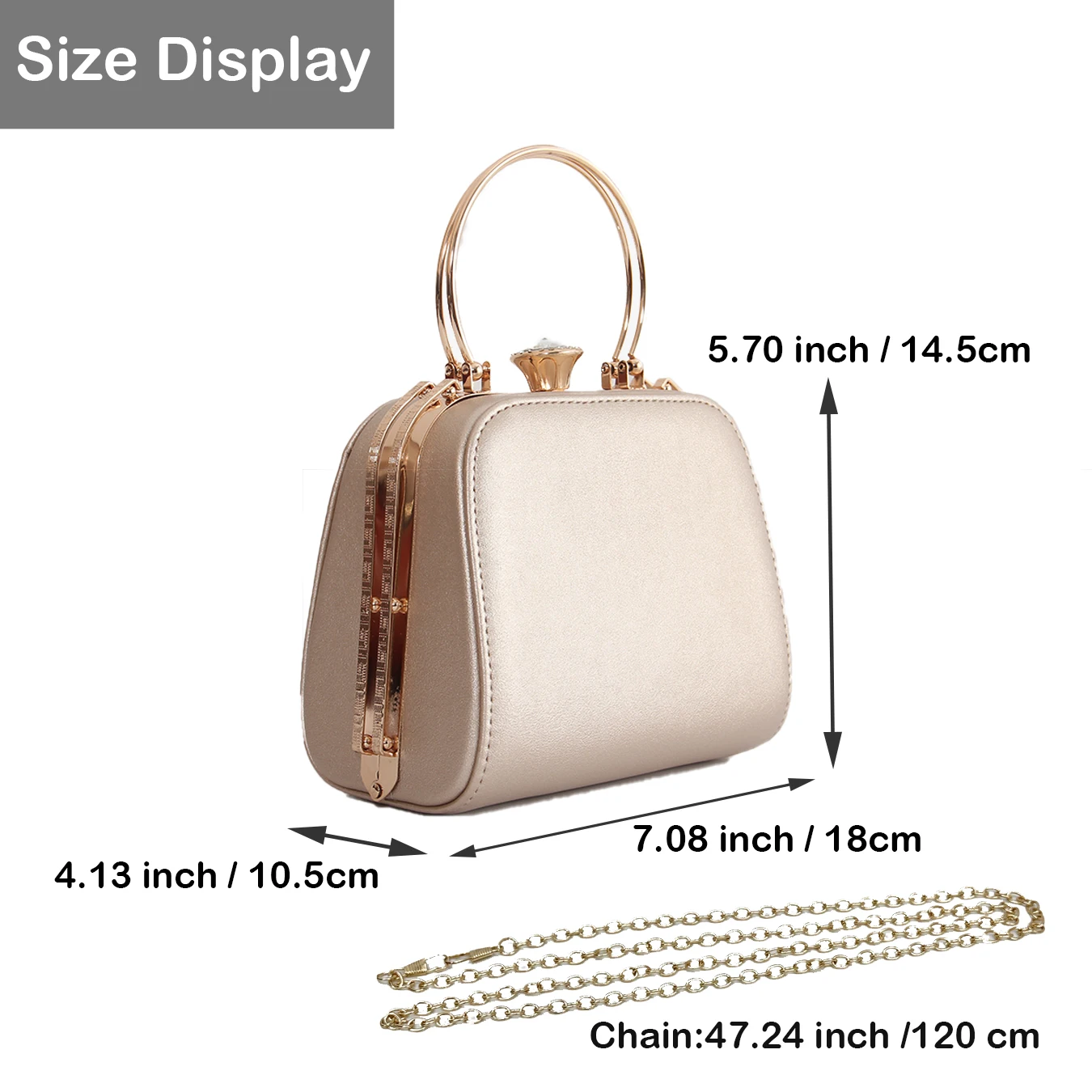 Женская элегантная однотонная вечерняя сумка модная из искусственной кожи