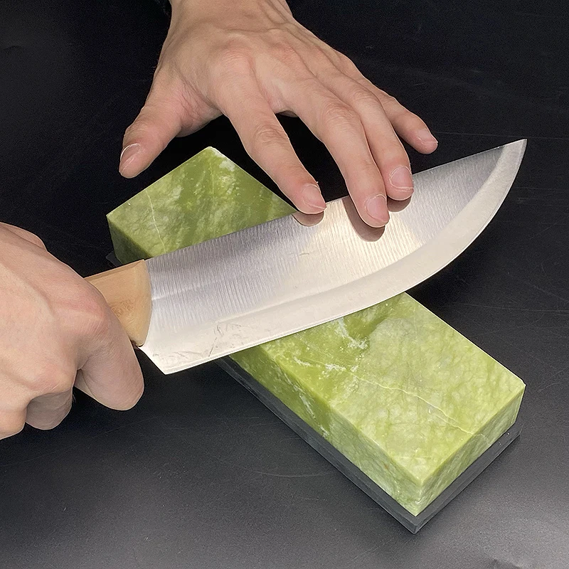 

10000 Grit Natural Green Agate Sharpening Stone Whetstone Fine Grinding Polishing Shaved Bar Kitchen Knife Sharpener Honing Tool