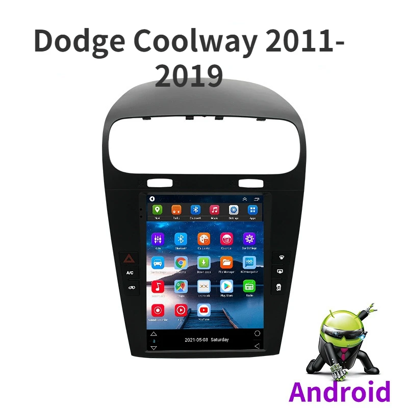 Android Tesla Style Car GPS Navigation For Dodge Coolway Auto Radio Stereo Multimedia Player With BT WiFi Mirror Link