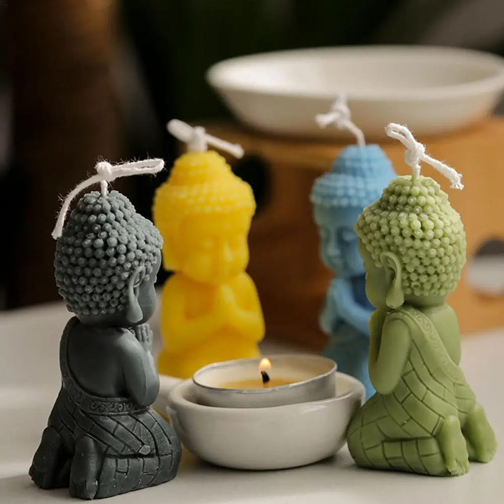 

Тайская статуя Будды, силиконовая форма в виде свечи для самостоятельного украшения рабочего стола, гипсовая эпоксидная смола, силиконовая...
