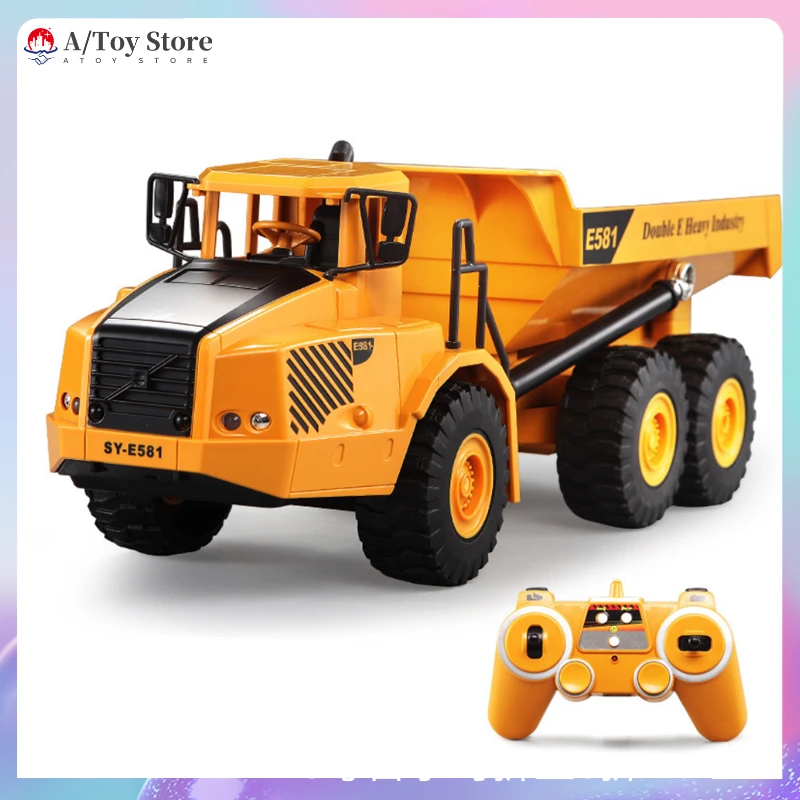 

Самосвал на радиоуправлении E581, самосвал с шарнирным подъемом и аккумулятором 120 мин., игрушечный самосвал на радиоуправлении для детей