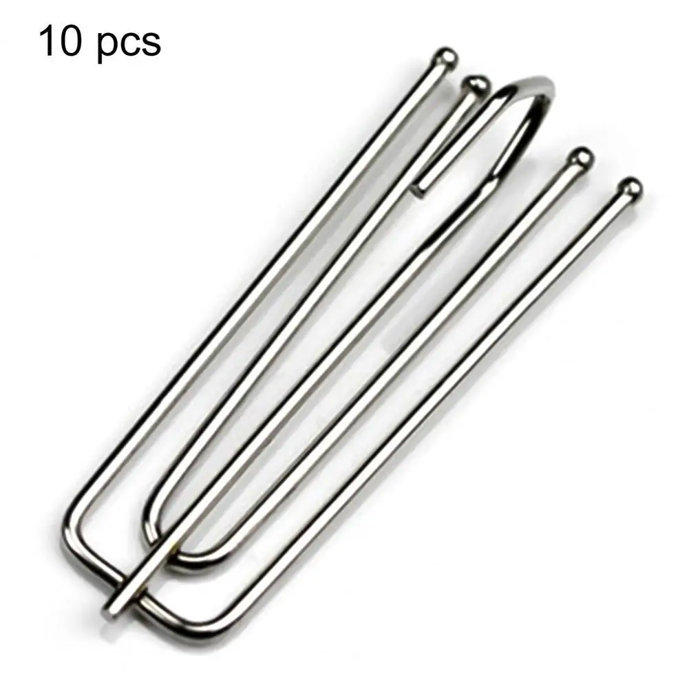 

10Pcs/Set Curtain Hooks Metal Four Fork Curtain Tape Hook Curtain Cloth Ring Clamp Tracks DIY Home Curtain Accessories