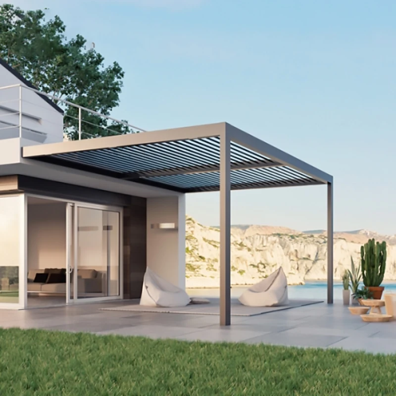 

Gaeden Outdoor Decorative Pergola Roof Louver Motorized Pergola Carport Systems Outdoor Parking Lot, Awning