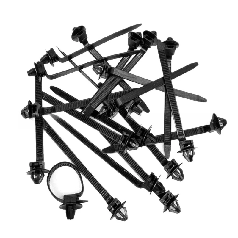 

10-100 шт. автомобильные нейлоновые черные кабельные стяжки, кнопочный жгут проводов, крепеж, зажим для кабеля, зажимы, стяжки, органайзеры для автомобильных проводов