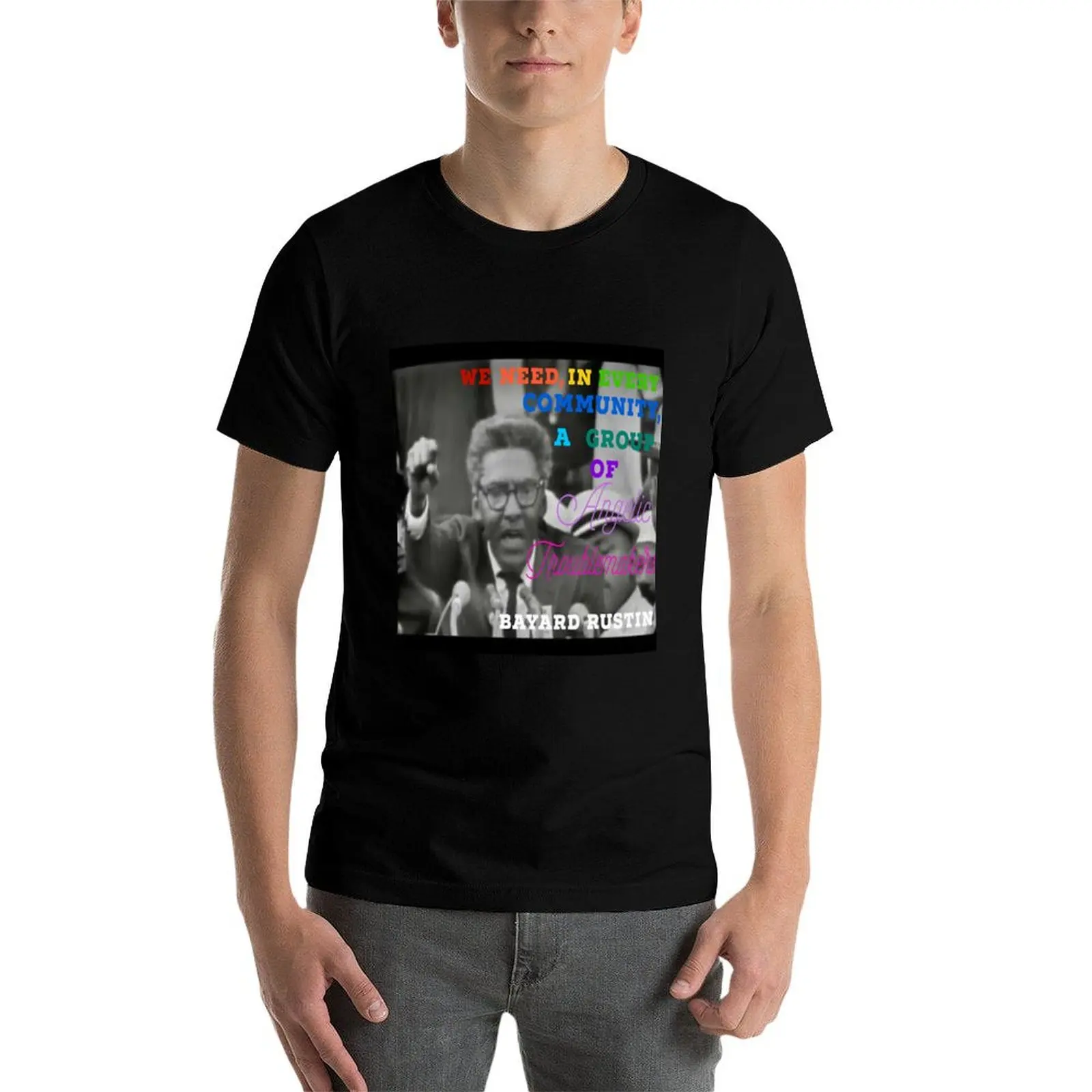 Футболка Bayard Rustin: Angelic Troublemakers дизайнерские рубашки футболка с короткими рукавами