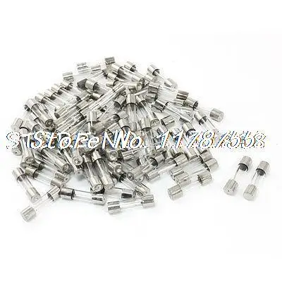 

100 Pcs Electronic Fast Blow 5mm Dia 20mm Length Glass Fuse Tube