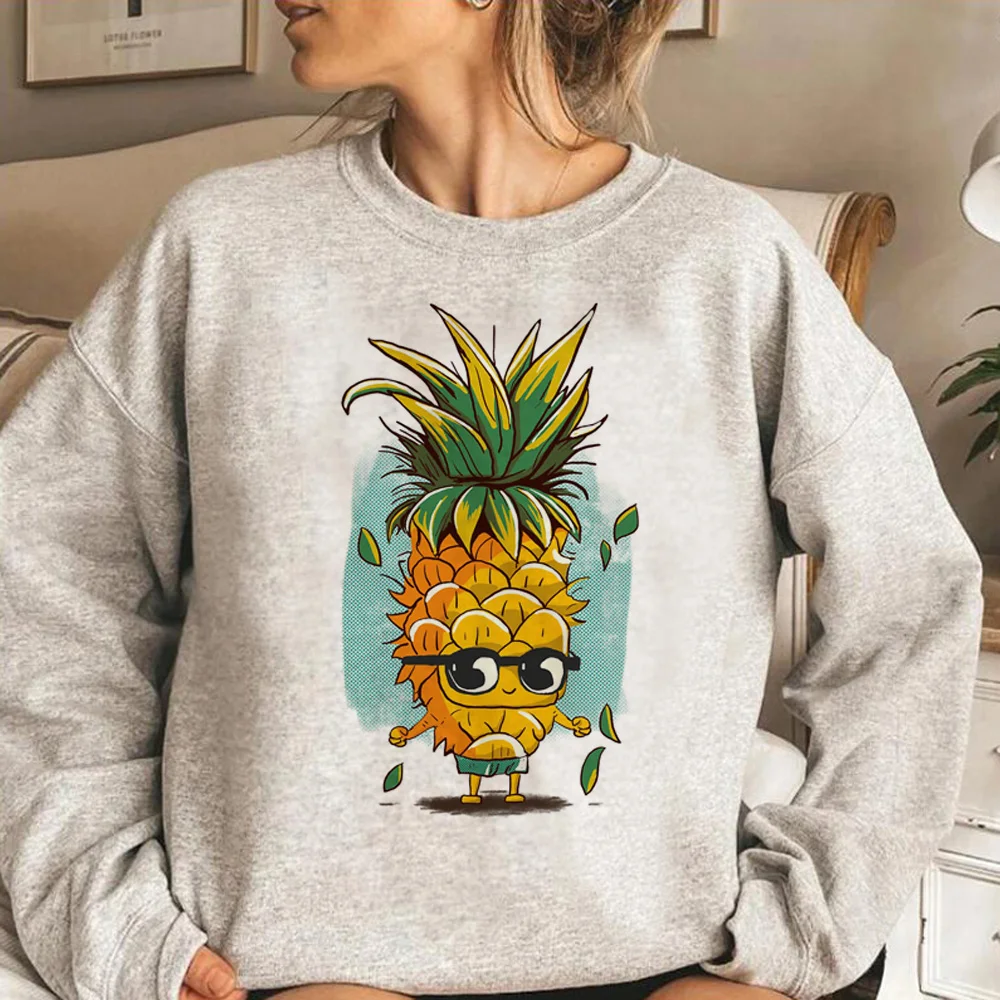 

Женский свитшот с длинным рукавом толстовки с капюшоном с ананасовым узором, одежда, женские готические свитшоты