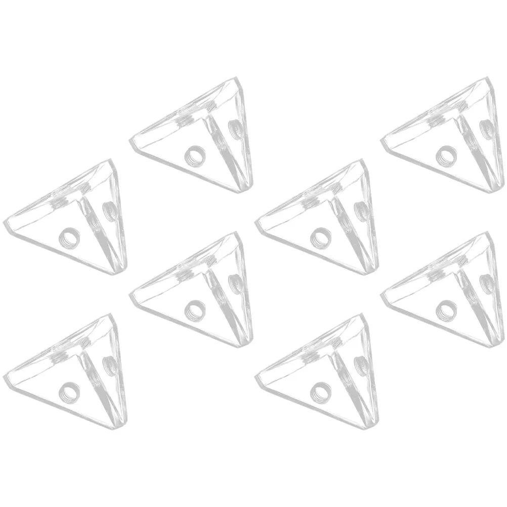 

8 Pcs Display Cabinet Fixing Buckle Acrylic Angled Brackets Corner Shelf Holders Support Case Connectors