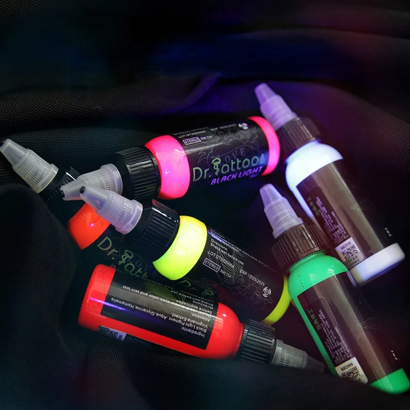 

30ML High Quality Night Light Tattoo Fluorescent Inks Professional Semi-Permanent Microblading Easy Coloring Body Makeup Pigment