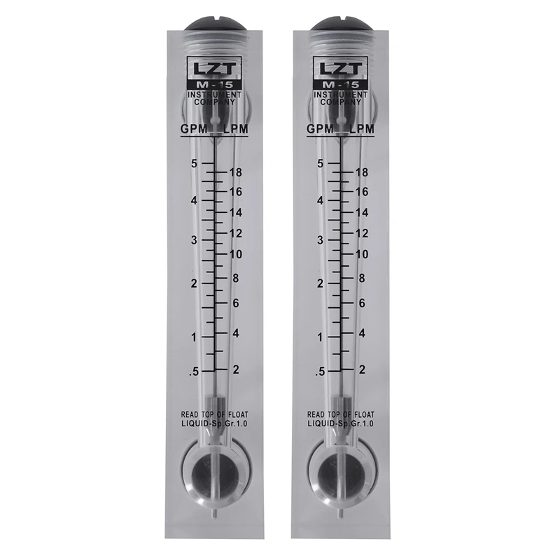 

2Pcs 0.5-5 GPM 2-18 LPM Water Flow Panel Mount Type Flowmeter