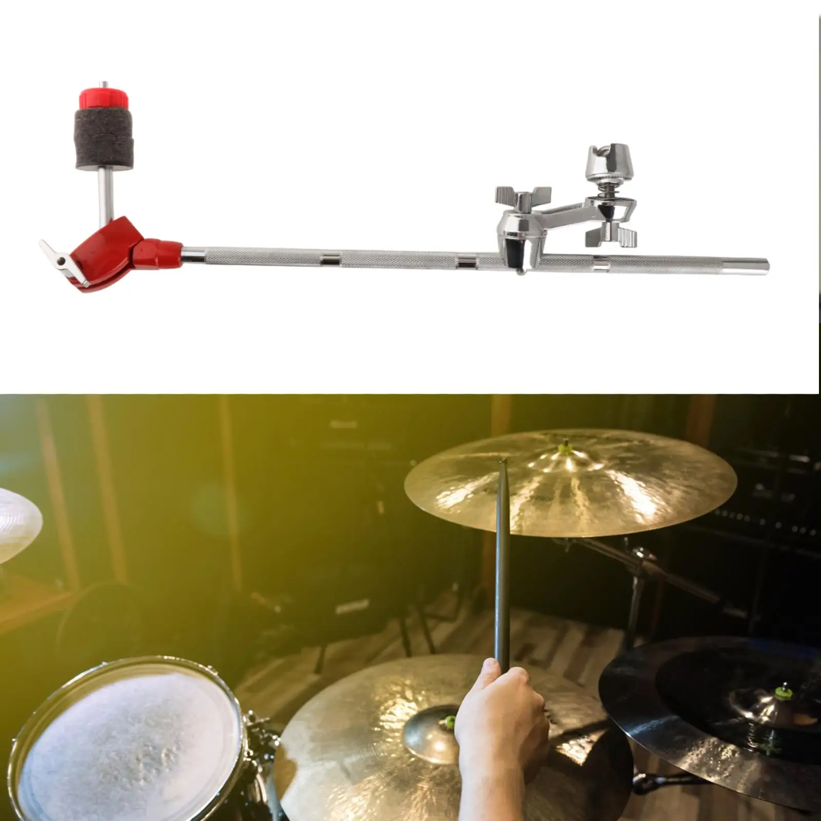 Drum Set Clamp Musical Instrument Fittings Portable Sturdy Pdp Cymbal Arm Practice Device for Performances Beginners Drummer