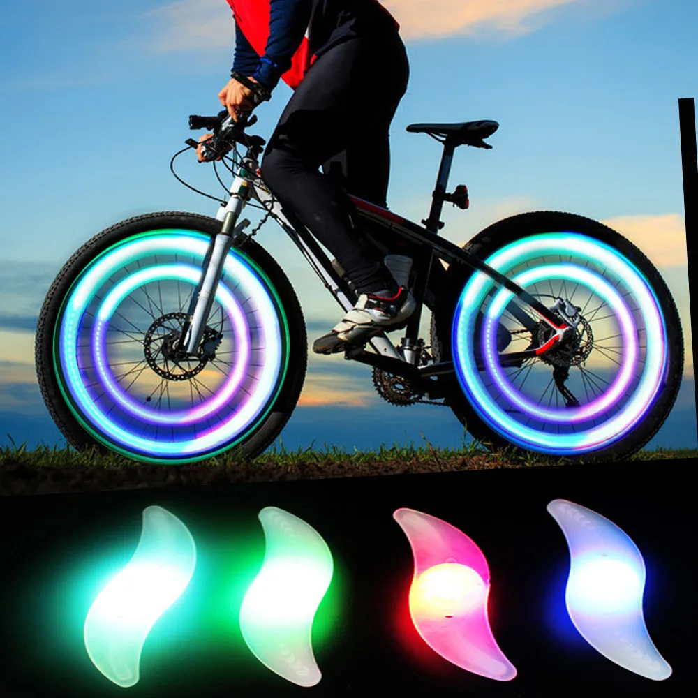 Купи 3 Lighting Mode LED Neon Bicycle Wheel Spoke Light Waterproof Color Bike Safety Warning Light Cycling Light Bicycle Accessories за 1,643 рублей в магазине AliExpress