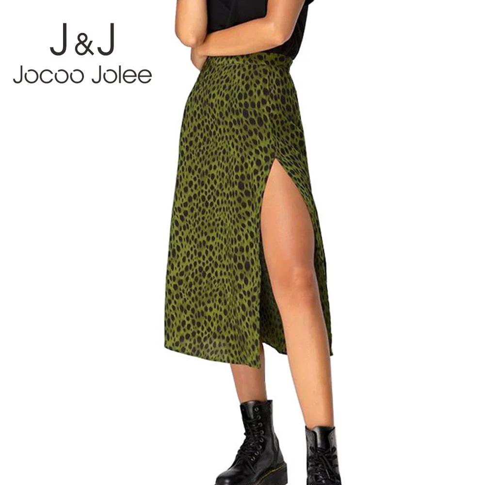 

Юбка Jocoo Jolee женская с леопардовым принтом, элегантная длинная облегающая офисная пикантная трапециевидная юбка с завышенной талией