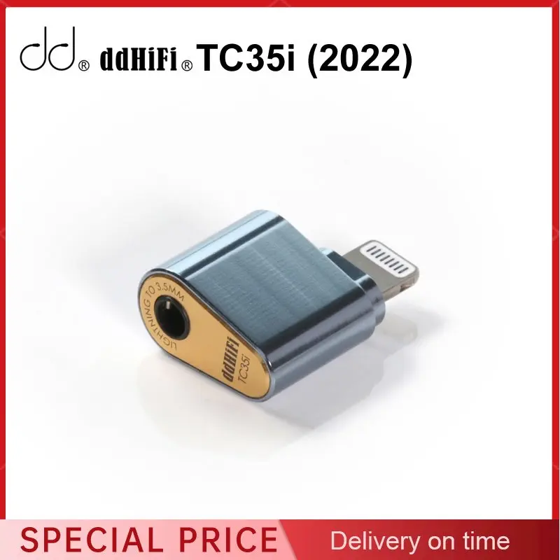 Адаптер для наушников DD ddHiFi TC35i (2022) с резьбой до 3,5 мм для телефона, чип ЦАП C101 поддерживает 24Bit 48kHz декодирование без потерь