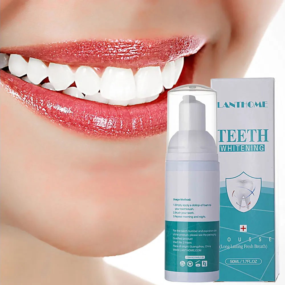 

50Ml Lanthome Toothpaste Foam Deep Cleaning Stain Removal Yellowish Eliminating Whitening Teeth Refreshing Breath Teeth Foam