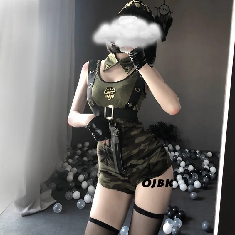 Sexy Dress Halloween Party Military Instructors Cool Girl Army Uniform Roleplay Policewoman Soldier Costume Cosplay Clothing New