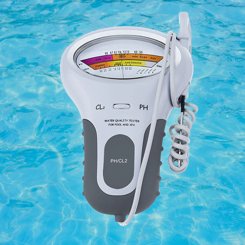 

Professional PH Chlorine Meter CL2 Measuring Water Monitor with Probe for Swimming Pool Spa Water Quality Testing Device
